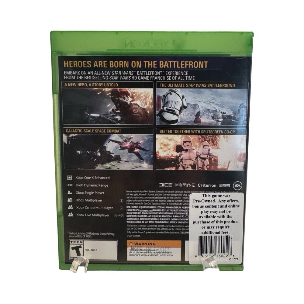 Star Wars Battlefront II Xbox One Video Game EA DICE HDR 4K Enhanced 2017 Tested